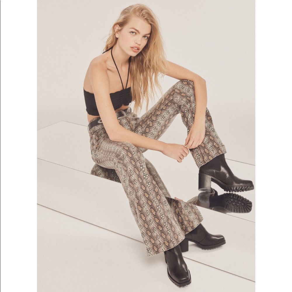 NWT Urban snakeskin flare pants